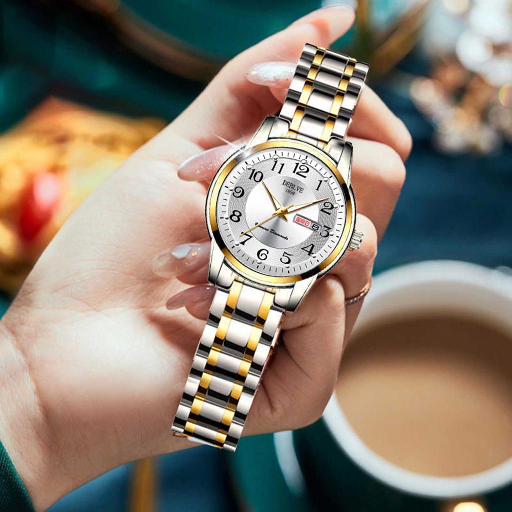 Niche light luxury waterproof fully automatic mechanical watch ladies watch women's steel belt new high-value hot style