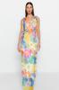 Women's Fashion Casual Sleeveless Mini Multicolor Tulle Fitted Body-Fitting Mini Gathered Zero Sleeve Flexible Knitted Dress