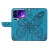 For Xiaomi 17 Pro Max Case Butterfly Pattern PU Leather Folio Flip Phone Cover -  Blue