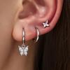 New Arrivals Leaderboard Women's Fashion Loop Single Ear Set Earrings European and American Style Fashionable Women's Copper Stud Earrings
