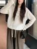 Wool Cable Knit Slimming High Neck Hooded Sweater