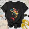 Floral Whale T Shirt