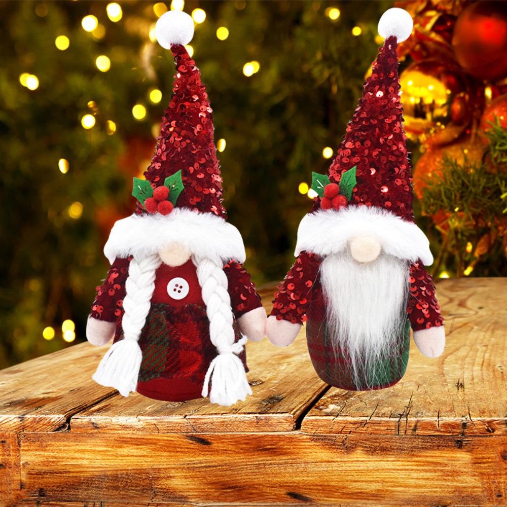 

With Sequins Gnomes Decorations Long Hair Faceless Doll Desktop Ornaments Gift Female