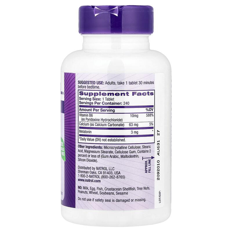 Melatonin, 3 Mg, 240 Tablets