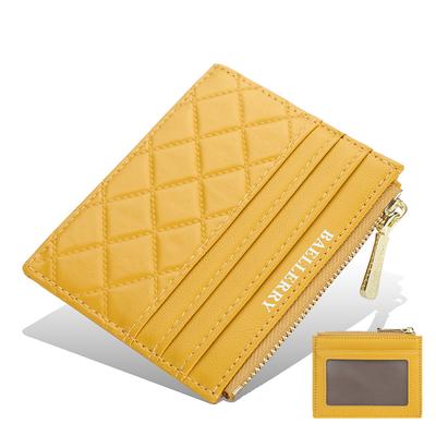Fashion Women Thin Card Holder Wallets PU Leather Zipper Coin Purse Small Money Bags Purses Wallet