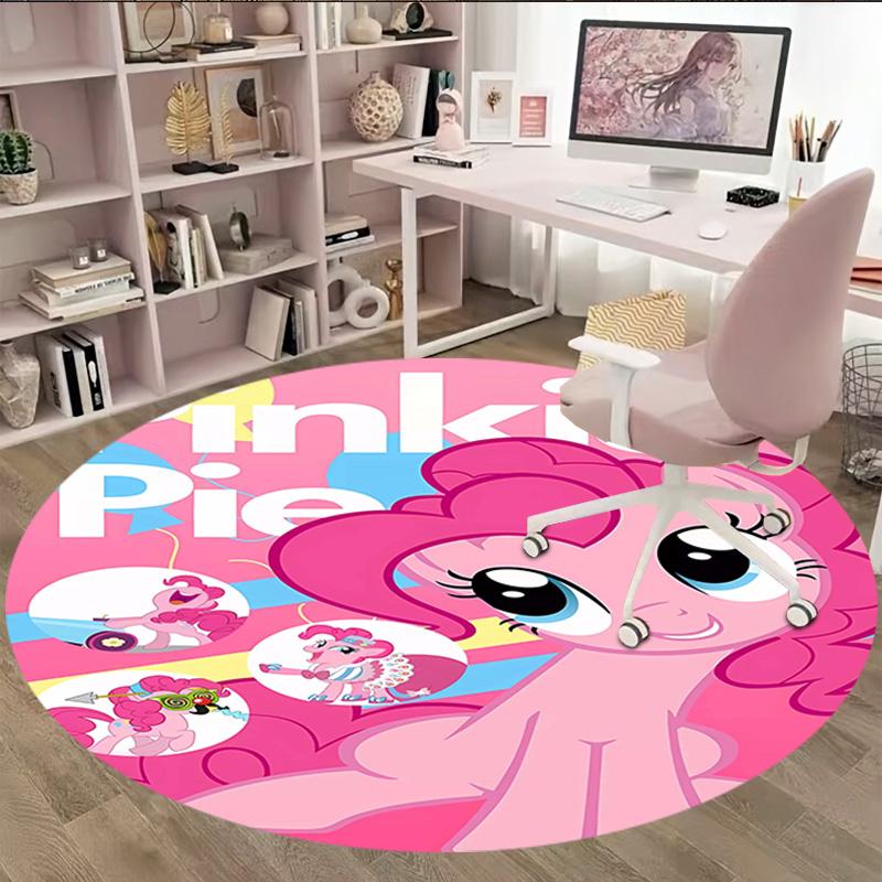 1pc My Little Pony2 Print Round Carpet Chair Round Carpet Suitable for Bedroom Living Room Home Decorative Carpet