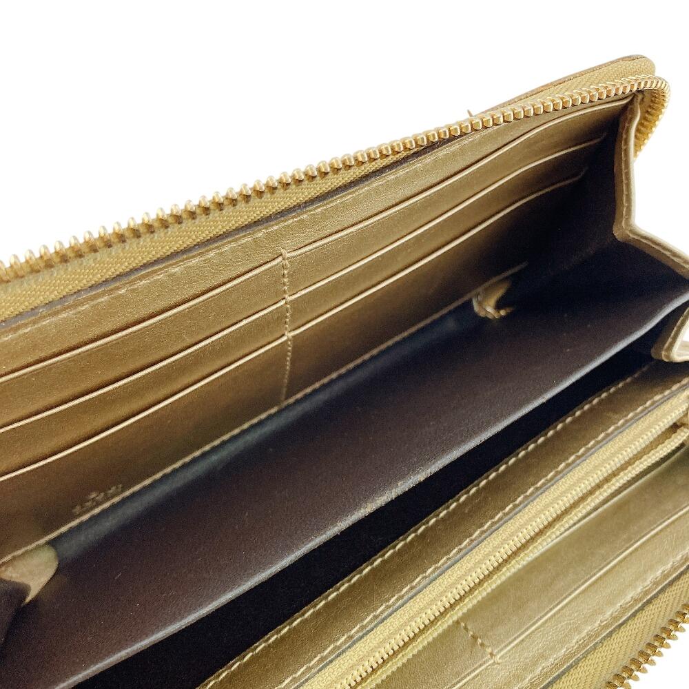 Gucci 224253 Bamboo Tassel Leather Diamante Purse Gold Leather Used