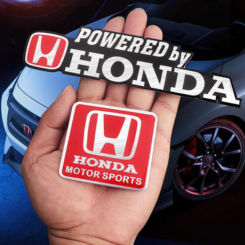 Car Logo Aluminum Label Stickers Decorative Accessories For Honda Civic Fit Accord City Vezel CR-V S660 Odyssey HR-V Insight EC5