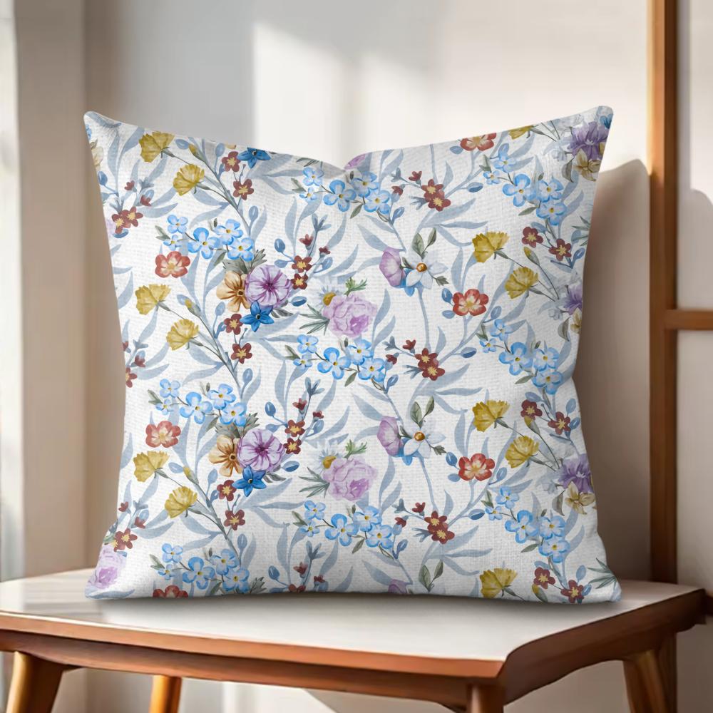 

minimalist floral Art Cushion Cover Natural Linen Organic Fabric DoubleSided Printing Couch Pillow Covers Home Decor Gift 30cmx30cm