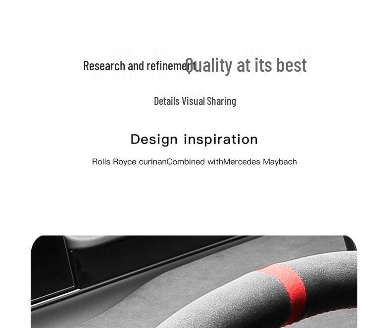 Zhijie S7 Ultra-Thin Alcantara Suede Steering Wheel Trim Sticker