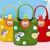 Fashion Fur Ball Multi-purpose Cartoon Doll Women Handbag Candy Bag Felt Tote Bag Storage Basket