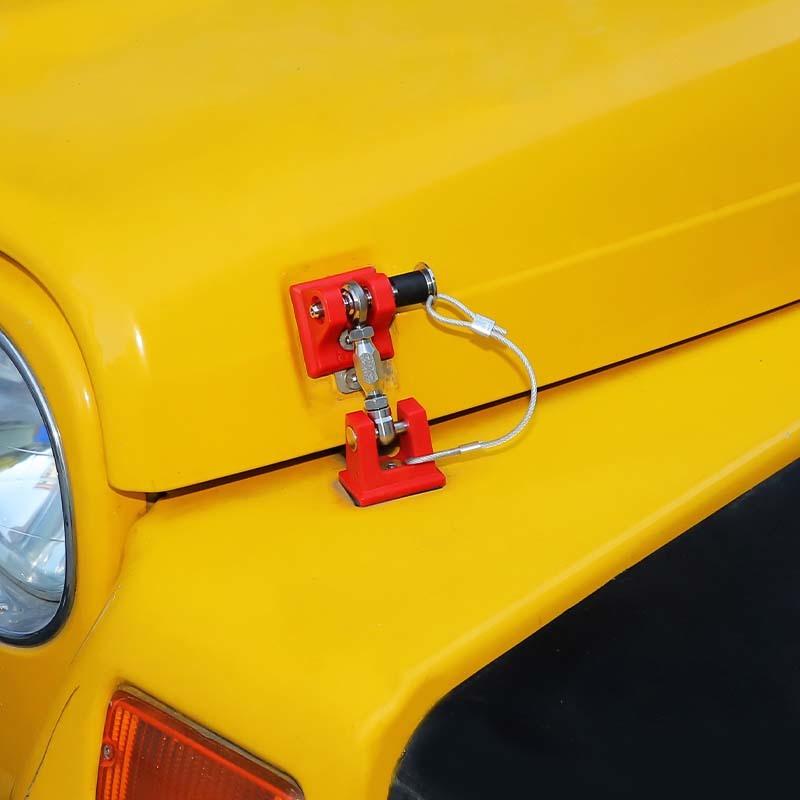 Engine Hood Latches Locking Hood Catch Kit With Metal Hood Locks Compatible With Jeep Wrangler TJ 1997-2006
