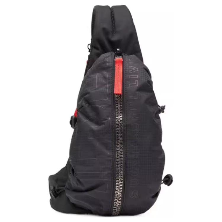 

DIESEL Printed Logo Polyester Shoulder Bag Men bags Black X10054P6872T8013 Basic Set (Bag+Dust Bag)