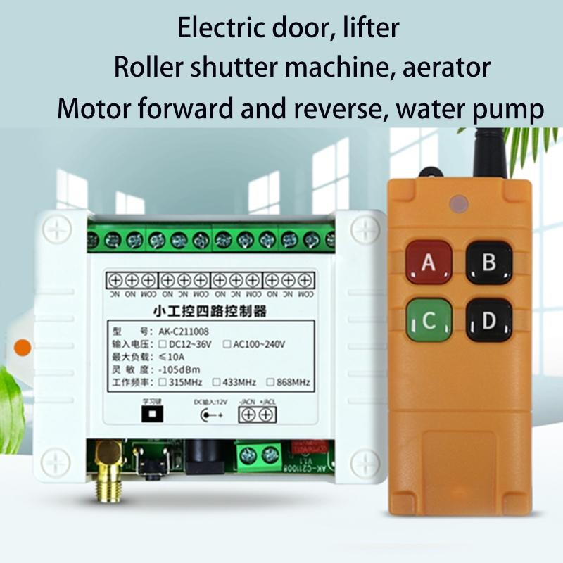 Controle Remoto RF Sem Fio Universal para Porta de Garagem 315/433MHZ para Porta de Enrolar Barreira Transmissor Telescópico de 4 Botões