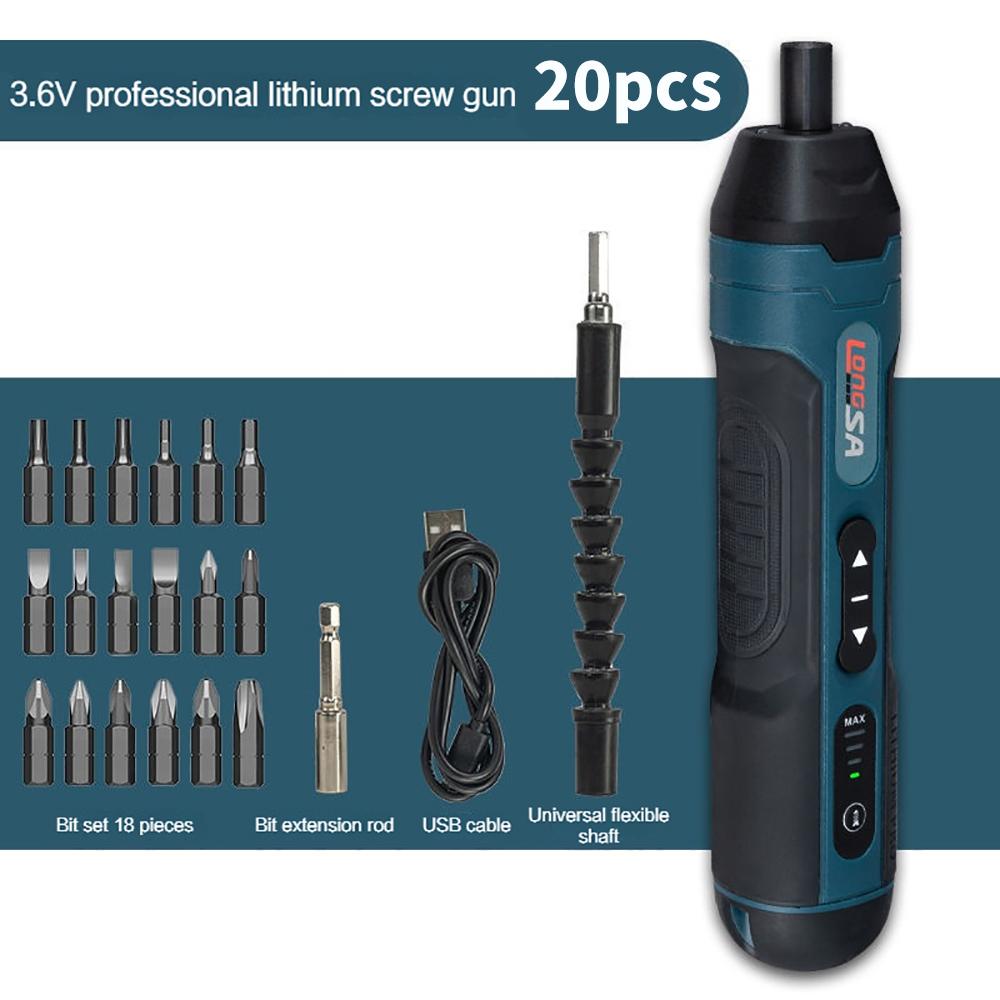 Mini Cordless Electric Screwdriver Rechargeable 1300mah Adjustment Power Drill Multi-function Disassembly Torque Repair Car Tool