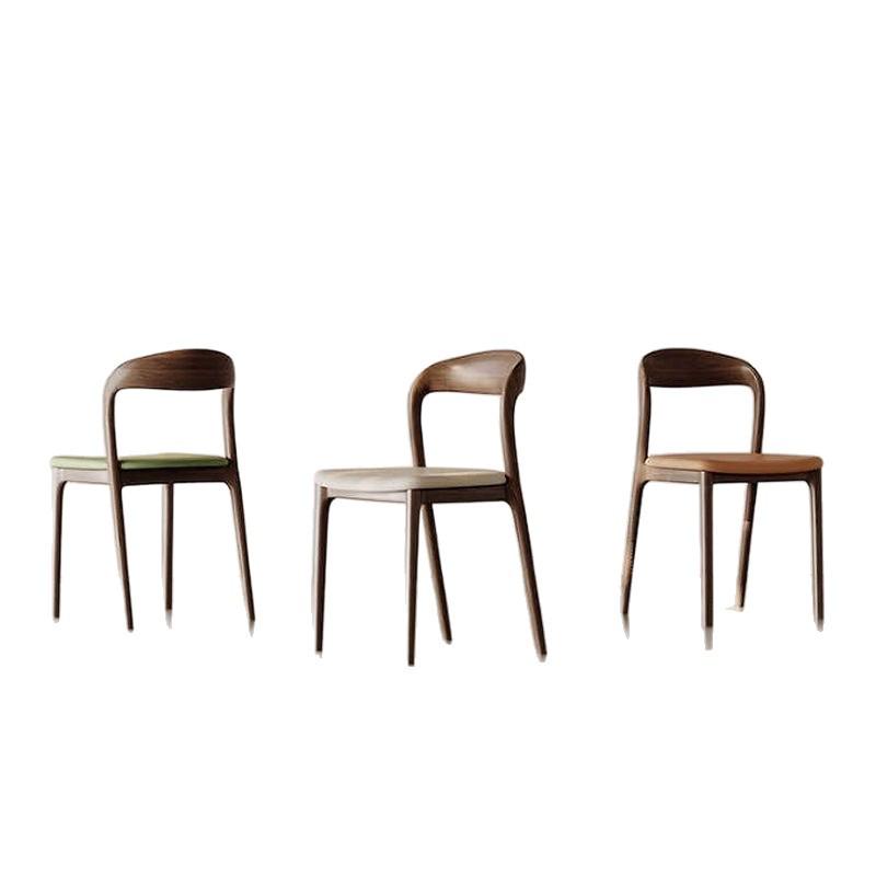 Italian Vintage-Style Minimalist Solid Wood Dining Chair for Home, Hotel, or Study Room.