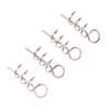 100Pcs Stainless Steel Spring Lock Pin Fishing Screw Crank Hook Spring Twist Lock Fishing Hook Connector For Soft Lure Tackle