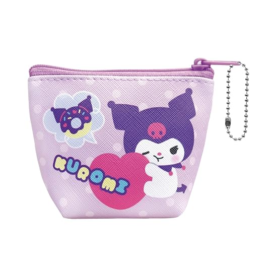 J's Planning Sanrio Mini Pouch Kuromi Face Approx. 10.5×8.5×4.5cm SNP073