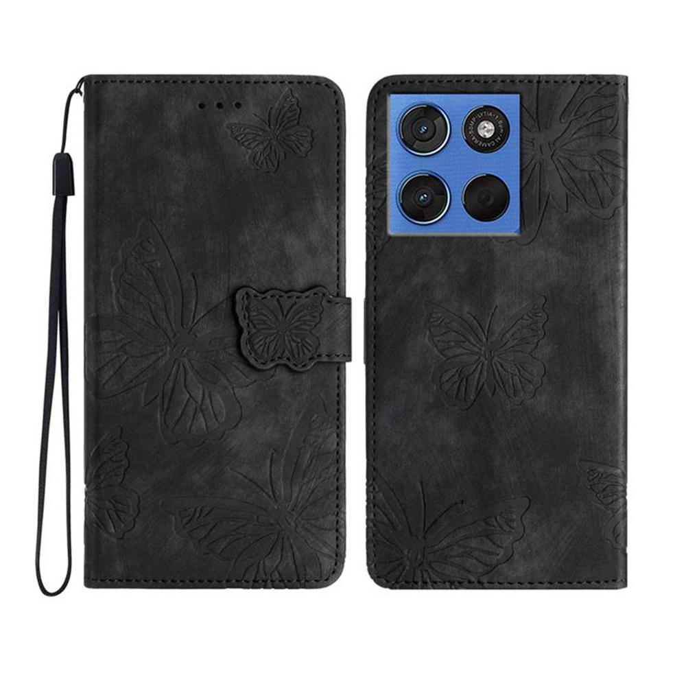 For Motorola Edge 70 5G Case Butterfly Design Flip Wallet Leather Phone Cover Skin-Touch