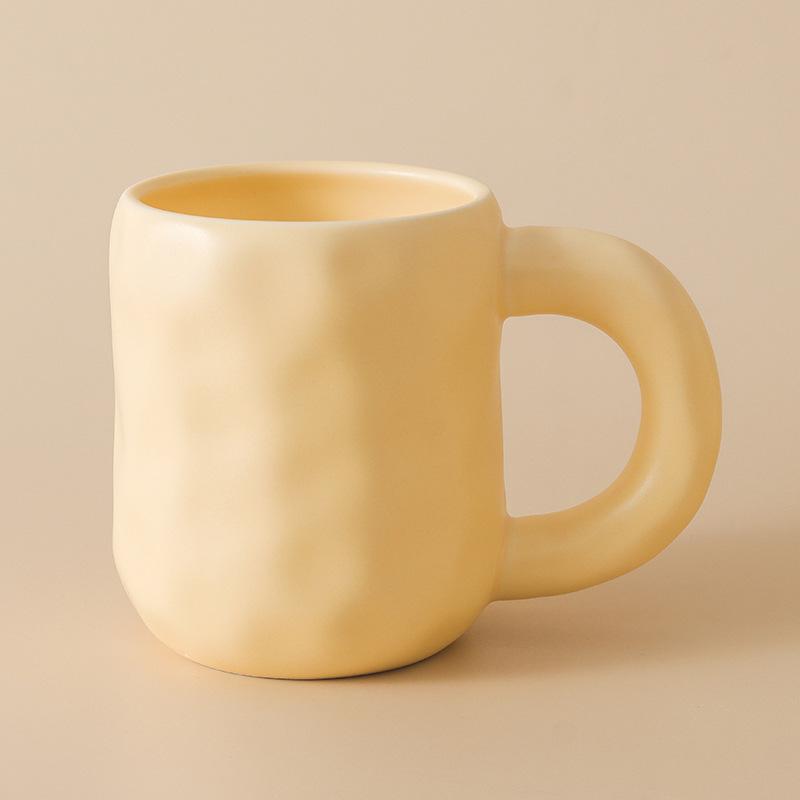 Cute Milk Fufu Cup Bread With Lid Spoon Wind Girls Ceramic Coffee Breakfast Cup Office