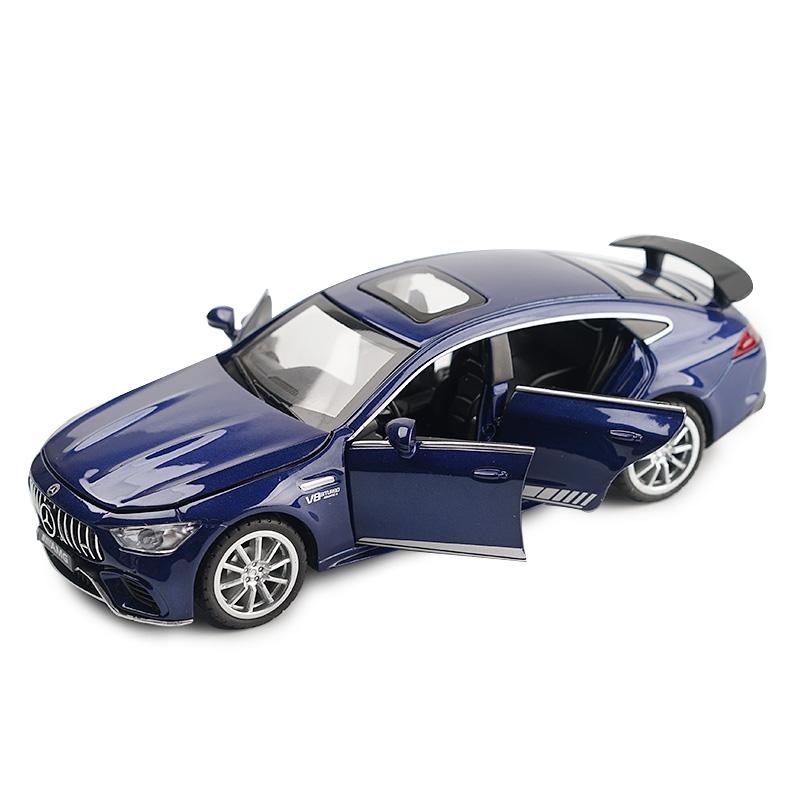 Mercedes Benz GT63 AMG Coupé Simulation Diecast & Spielzeugfahrzeuge Geräusche & Licht Rückziehauto 1:32 Legierungsmodell-Geschenke für Kinder
