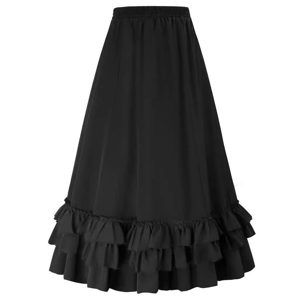 European & American Steampunk Gothic Victorian Rock Punk Women's Cake Skirt