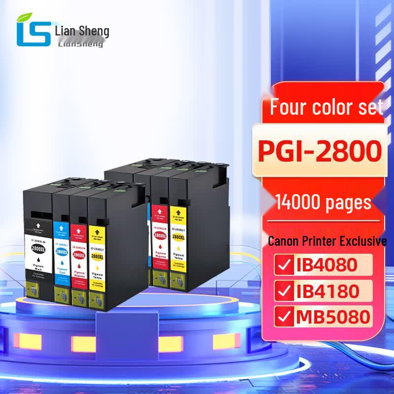Compatible PGI-2800XL 4-Color Ink Cartridge 2-Pack for Canon MAXIFY Printers