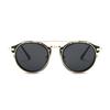 Kdeam Steam Punk Clip on Sunglasses for Men  Brand Designer Round Sun Glasses Women Baroque Carved  Metal Legs  with Box