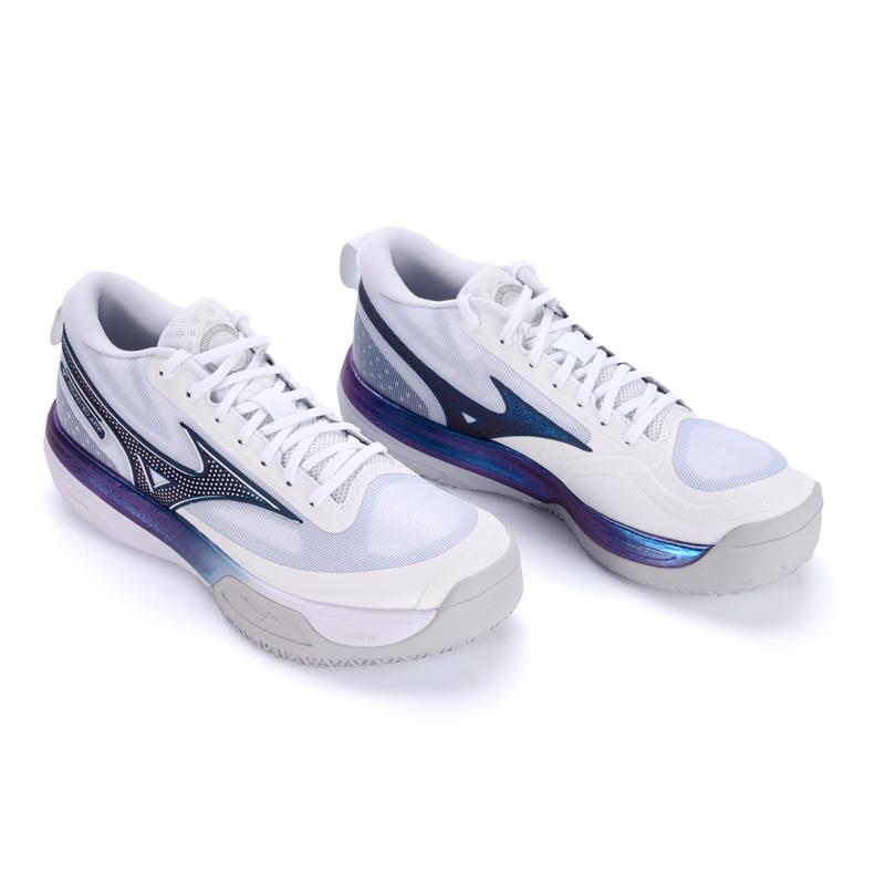 Mizuno Neo Jump Professional Training Shock Absorption Durable Non-Slip Low-Top Volleyball Shoes Unisex sneaker Silver White V1GA259951