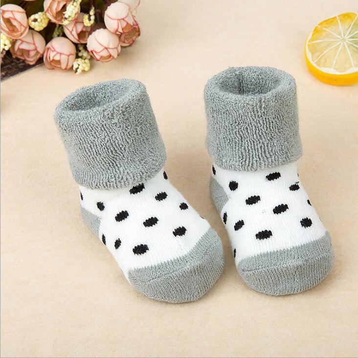 21 Color Baby Socks Boy Girl Winter Cute Bear Puppy Newborn Kids Children Infant Toddler Terry Warm Slipper Striped Star Dot