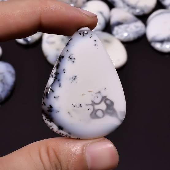 Dendritopal Cabochon Lot Natürlicher Dendritenachat Lose Edelsteine Lot Schmuckherstellung Heilkristall Cabochon