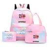 3Pcs/set Anime Demon Hunters Printed Backpack with Shoulder Bag Pengcil Case for Teenager Large Capacity Waterproof Bookbag Back To School Gift
