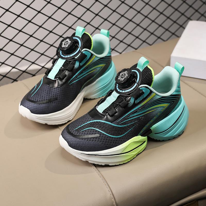

2025 autumn new rotating buckle boys running shoes student physical education sports shoes girls ultra-light casual shoes 31 inner length about 20.5CM