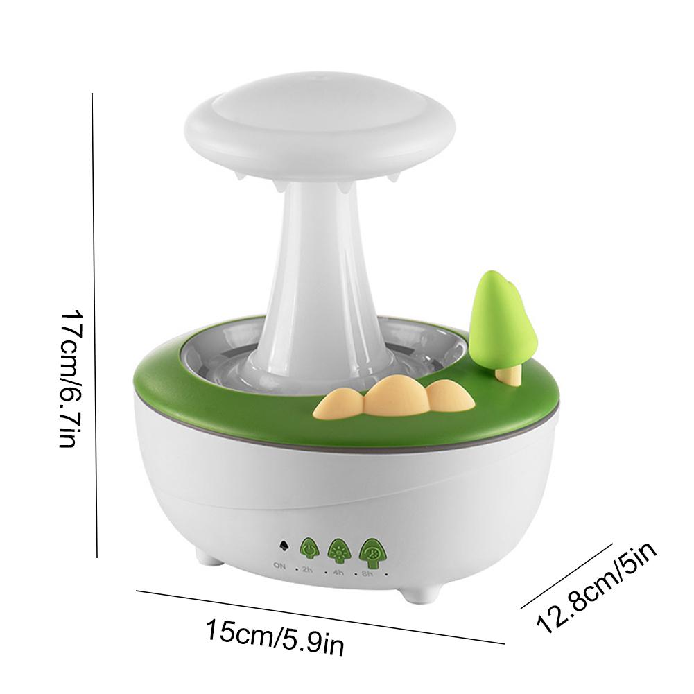 Cute Rotatable Water Drip Diffuser Humidifier Aromatherapy Essential Oils Diffuser for Bedroom Sleeping Desk Waterfall Lamp Gift
