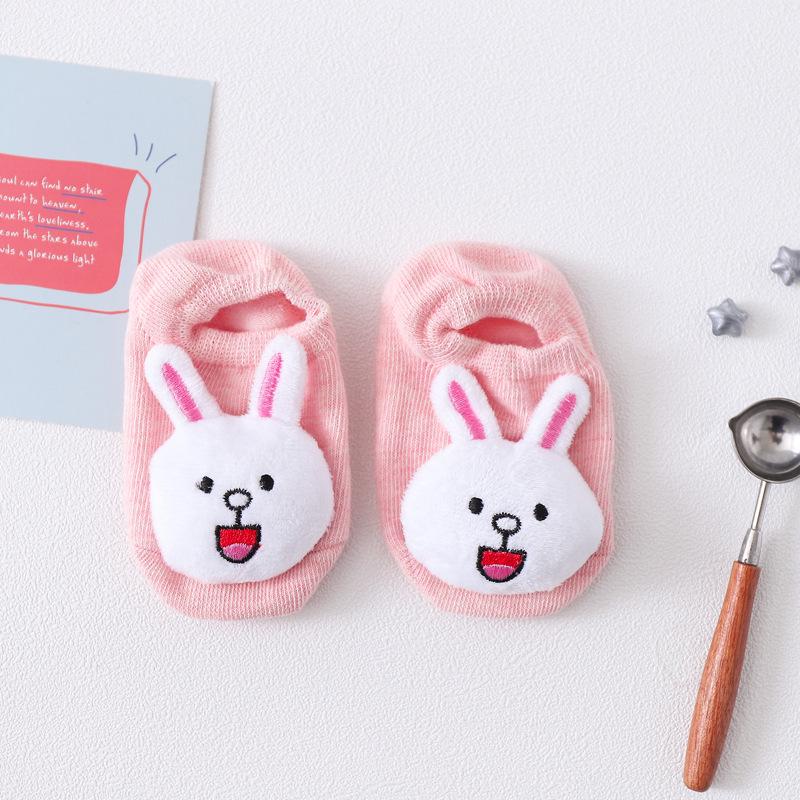 Spring & Autumn 2023 Baby Non-slip Invisible Socks: 3D Cartoon Doll Floor Socks