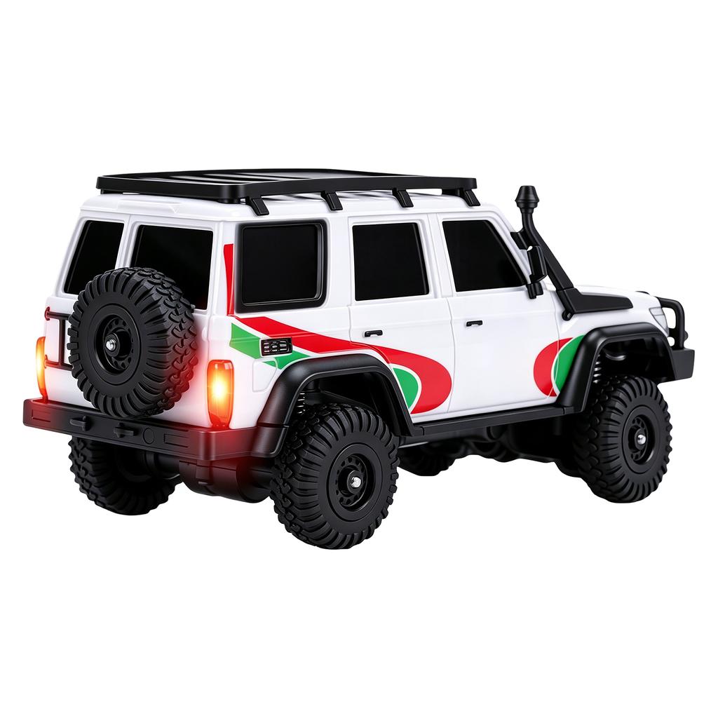 1:43 Scale RC Car, 2.4G Remote and App Control Electric Off Road Vehicle with LED Lights, Interchangeable Body Shells