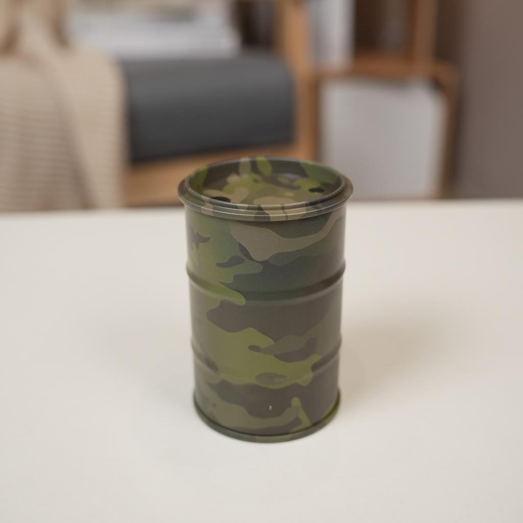 Chemistry Oil Drum Model Iron Mini Oil Drum Model War Games Scene Model Storage Box Desktop Decoration Car Model for Boys Gifts