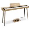 Donner DDP-60 Digital Piano, 88 Keys, Velocity-Sensitive Keyboard, Touch, MIDI, 3 Pedals, Stand, Adapter Included, Warm Wood Construction, Compact, Be