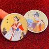 Chinese Ancient Beauty Diao Chan Silver Plated Painted Commemorative Medal, Princess Yang Yuhuan Coin, 45mm Commemorative Coin