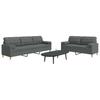 Vidaxl 2-Cz. Relaxation Set With Cushions, Dark Grey, Fabric
