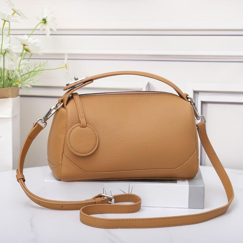Versatile Pillow Bag Genuine Leather Simple Soft Leather Handbag Shoulder Small Crossbody Bag