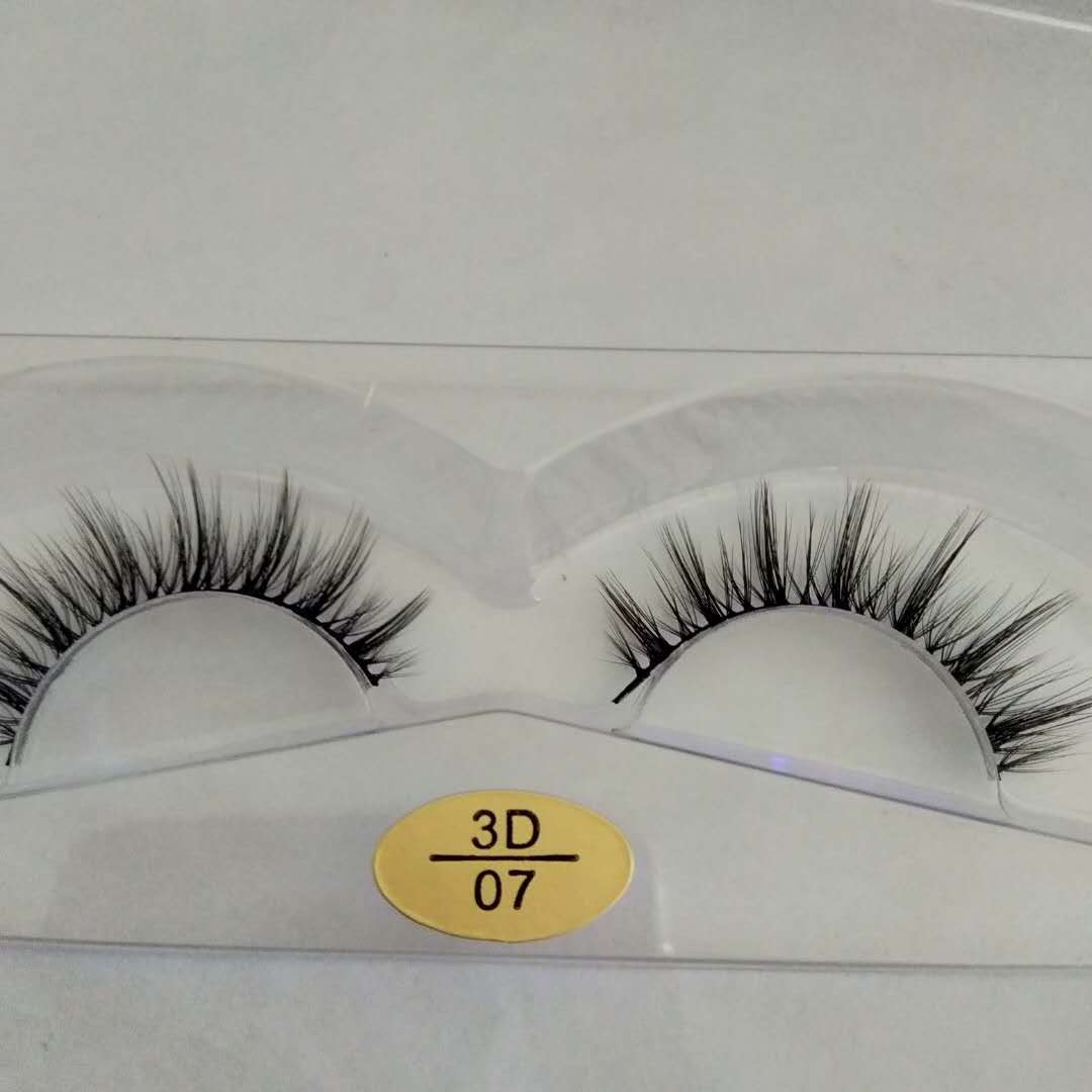 Wholesale Own Brand Unique Strip Lashes High Quality 3D Silk Eyelash 12 mm чёрный