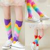 Kids Long Socks Vibrant Rainbow Stripes Comfortable Elastic Design Durable Socks for Active Children Year Round Use