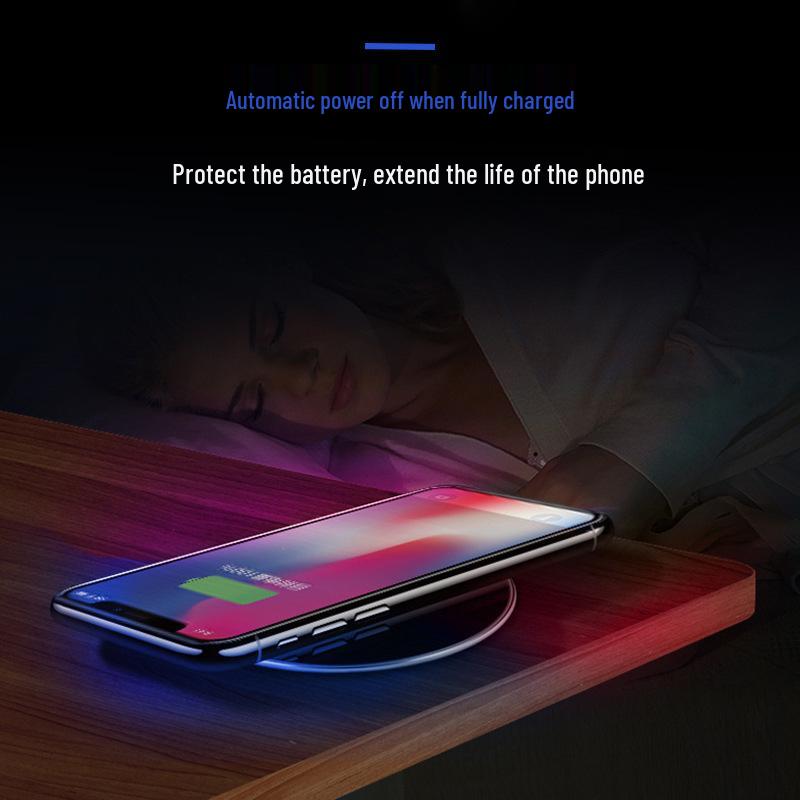 Ultra-Thin 15W Wireless Charger, Fast Charging for Apple, Vivo, Huawei, and Oppo Phones
