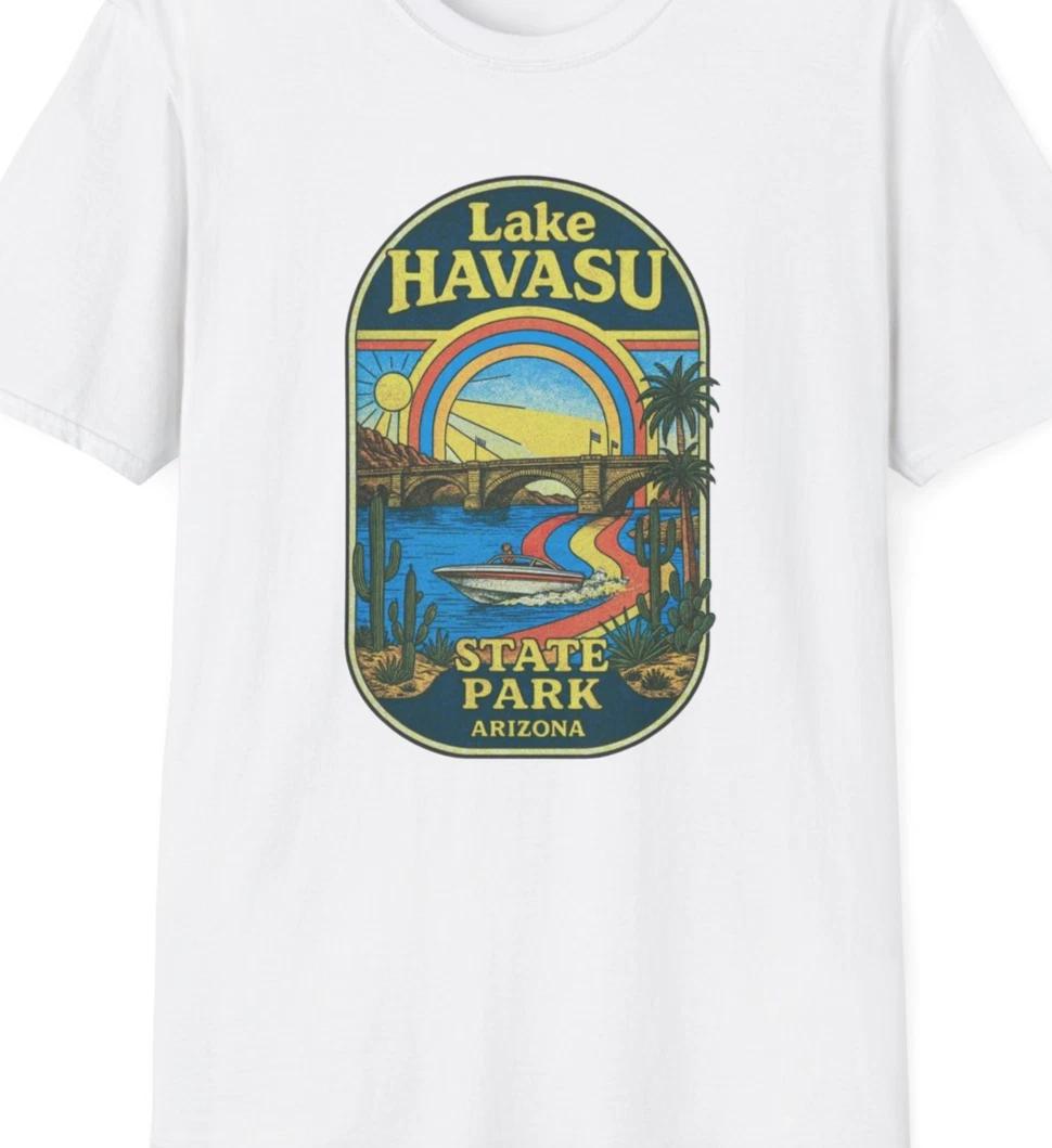 Lake Havasu State Park Arizona Unisex T-Shirt Boating Camping Hiking, 4XL