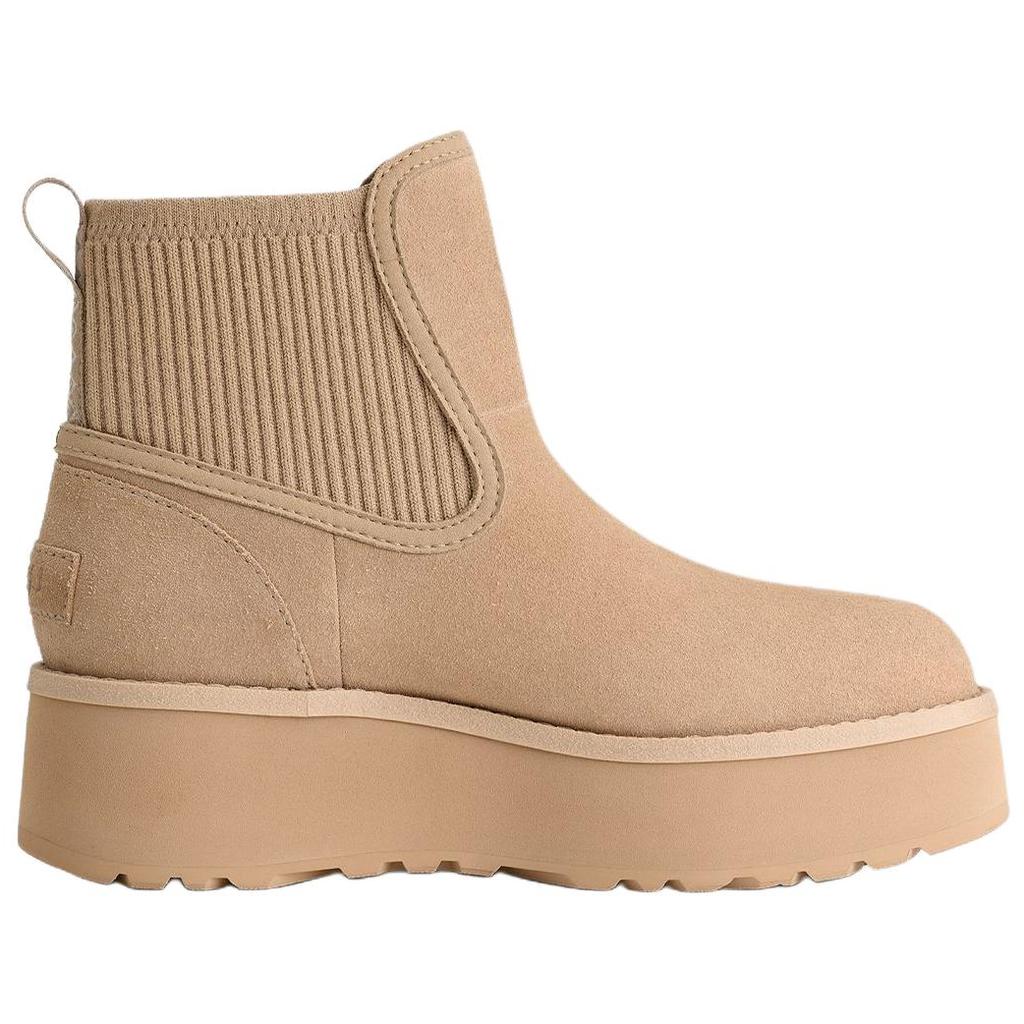 UGG Cityfunc Rindspaltleder Slipper Bequeme Chelsea Boots 5,1 cm Damenstiefel Senf 1173258-MDSD
