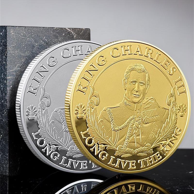 King Charles Lll Commemorative Coin Modern Minimalist Style Home Office Decor