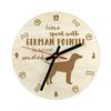 German Wirehaired Pointer - Clock with Dog, Wooden Clock with Engraving, Personalised Clock by