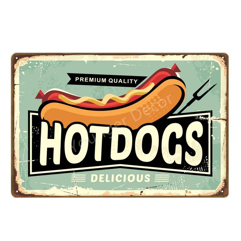 Homemade Pies Retro Plaque Breakfast Diner Metal Tin Signs Cafe Bar Pub Signboard Wall Decor Vintage Food Plates YJ166