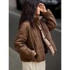 XWI Women's American Retro Puffy Splice Cotton Jacket